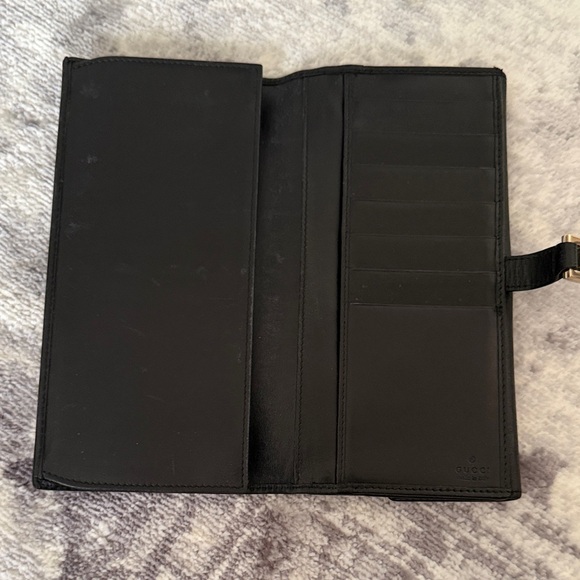 GUCCI Micro GG Pattern Genuine Leather Long Wallet - Picture 6 of 14